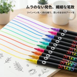 アクリルマーカーペン 36本セット 72色 両...の詳細画像5