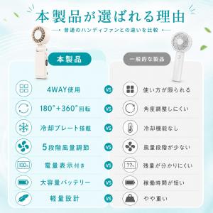 ハンディファン 首掛け扇風機 冷却プレート 3...の詳細画像2