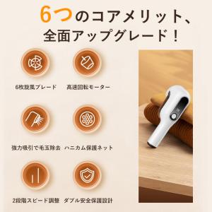 毛玉取り器 電動 毛玉取り 6枚刃 充電式 替...の詳細画像1