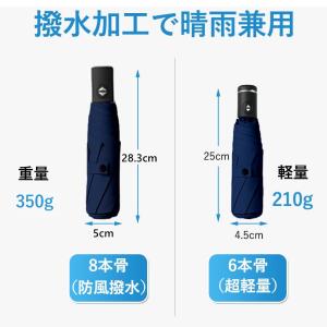 日傘 メンズ 折りたたみ傘 晴雨兼用 自動開閉...の詳細画像1