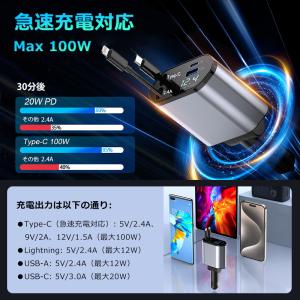 シガーソケット usb ケーブル付き カーチャ...の詳細画像5