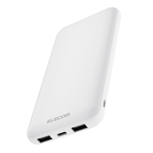 エレコム モバイルバッテリー 大容量 10000mAh 薄型 軽量 USB-C USB-A iPho...