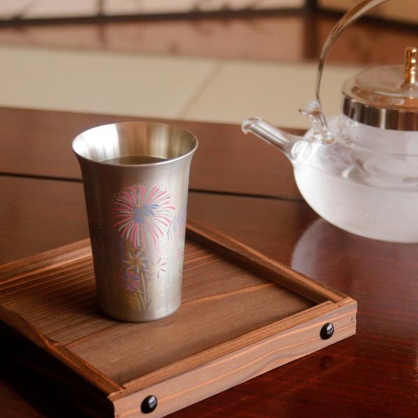 丸モ高木陶器 温度で色が変わる 冷感タンブラー タンブラー 冷感 花火 冷感花火 銅製 150ml ...