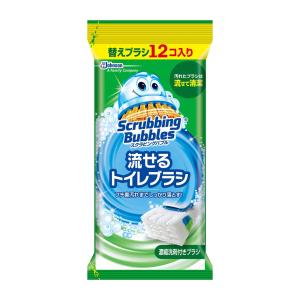 スクラビングバブル 流せるトイレブラシ フローラルソープの香り 替え 12個入｜tesoro-net