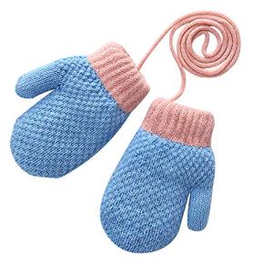 eipatu 手袋 キッズ ニット グローブ 子供用 女の子 ミトン手袋 紐付き 赤ちゃん 2-4歳に向け 冬物 あったか 雪遊