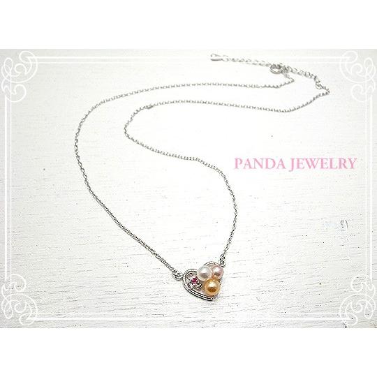 てんこ盛り パールネックレス シルバー ペンダント // PANDA JEWELRY