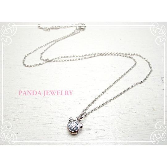 プチパンダ ネックレス （ブルー） シルバー //PANDA JEWELRY