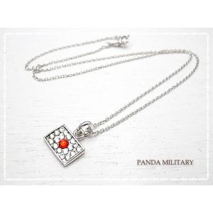 ジャパンネックレス シルバー925 PANDA JEWELRY [ パンダジュエリー ] スワロフスキー 日の丸 SV925｜tesorocoltd