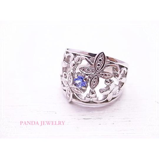 お花畑リング 7-13号 指輪 タンザナイト シルバー925 PANDA JEWELRY [ パンダ...