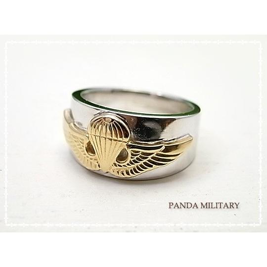 メンズ空挺リング（シルバー） 指輪 17-29号 PANDA MILITARY ミリタリージュエリー