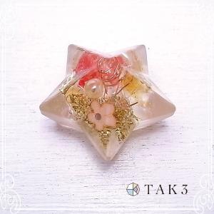 オルゴナイト スター型 置物 クリア シトリン TAK3/ハンドメイド レジン 樹脂｜tesorocoltd