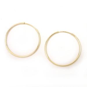 エンドレスフープ ピアスパーツ/ 14KGF 約24mm /1ペア/ 14Kイエロー ゴールドフィルド アクセサリーパーツ 金具 fe81-14y｜tesorocoltd