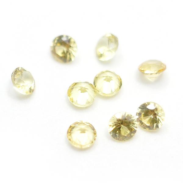 イエローサファイア ラウンドカット 約1.5mm ルース 1個 裸石 天然石