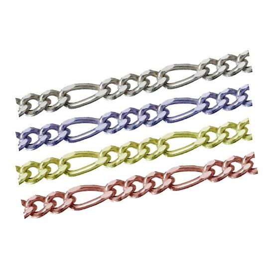 シルバーチェーン フィガロチェーン 完成品(ネックレス) 幅 約:1.4mm 長さ:50cm 1本 ...