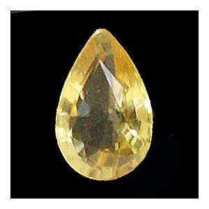 イエローサファイア 【ペアシェイプカット】 約6x4mm ルース 1個 裸石 天然石