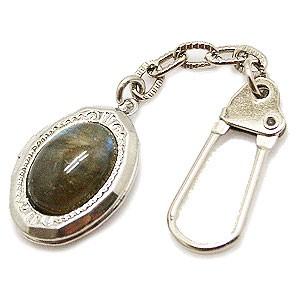 ラブラドライト キーホルダー ロケット キーホルダー 約10x15mm/長さ80mm