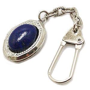 ラピスラズリ キーホルダー ロケット キーホルダー 約10x15mm/長さ80mm