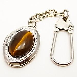 タイガーアイ キーホルダー ロケット キーホルダー 約10x15mm/長さ80mm