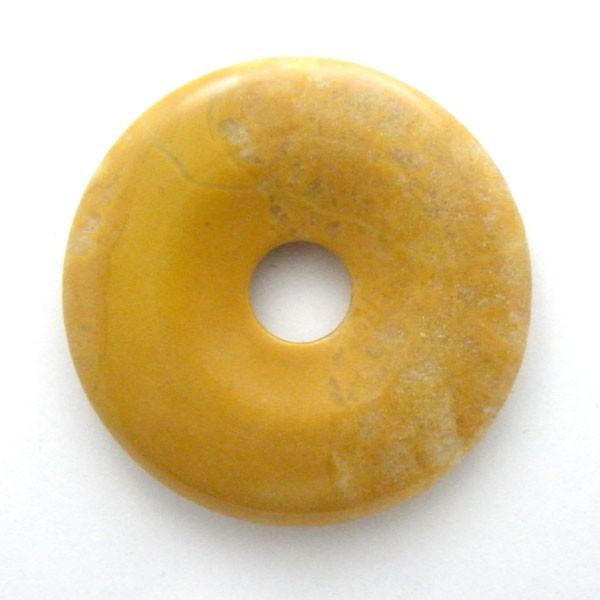 イエロージャスパー /ピーディスク/ 40mm ムナイキ /1枚/ ドーナツ Pディスク 天然石