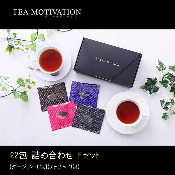 TEA MOTIVATION 紅茶 ギフト ティーバッグ Fセット22包 ダージリン アッサム 各1...