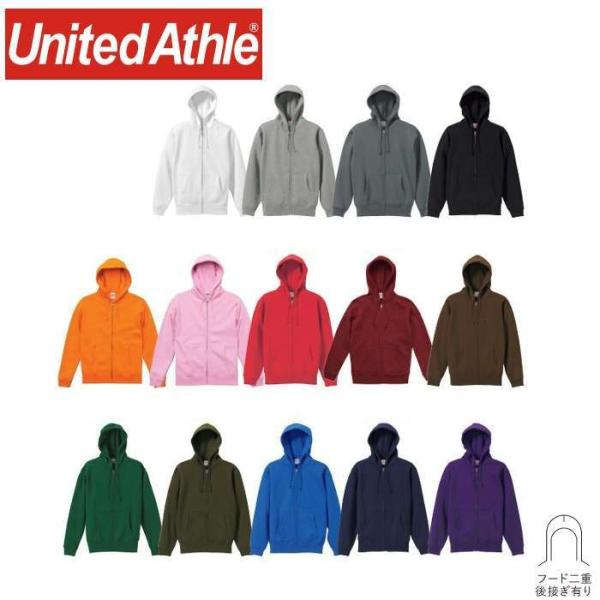 10.0オンス T/C スウェット フルジップ パーカ ユナイテッドアスレ United Athle...