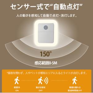 人感センサーライト コンセント式 LED セン...の詳細画像3