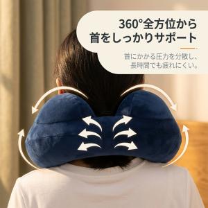 ネックピロー 飛行機 携帯枕 ポンプ式 エアー...の詳細画像2