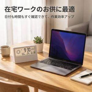 透明 置き時計 デジタル おしゃれ 温湿度計付...の詳細画像4