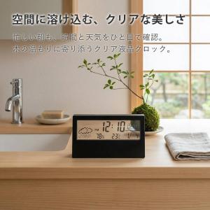 透明 置き時計 デジタル おしゃれ 温湿度計付...の詳細画像5