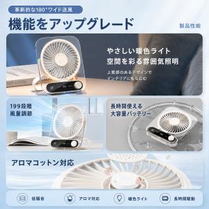卓上扇風機 199段階風量調節 3WAY 透明...の詳細画像1