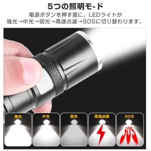 懐中電灯 LED 強力 軍用 懐中電灯 led...の詳細画像5