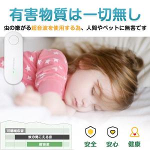 蚊よけ器 小型 害虫駆除機 ネズミ撃退器 超音...の詳細画像3