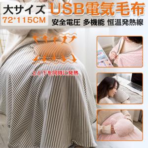 電気毛布 電気しき毛布 電熱ブランケット USB給電式 ヒーター 寝具 電気ひざ掛け 肩掛け 膝掛け ポンチョ 防寒 ポケット付き 手袋 丸洗い