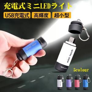 【2個セット】懐中電灯 LED 強力 高輝度 充電式 小型 LEDライト 防水 軽量 持ち運び ミニ 懐中電灯 防災 登山 夜釣り キャンプ アウトドア