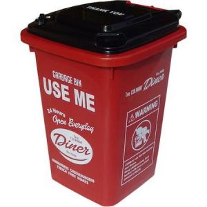 32Lプラスチックダストビン （レッド） ごみ箱 インテリア アメリカ雑貨 アメリカン雑貨の商品画像