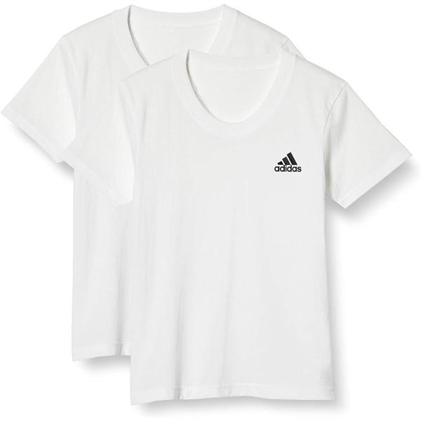 アディダス adidas クルーネックTシャツ 半袖丸首 2枚組 男子子供肌着 男の子 140 15...