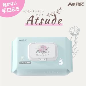 AIRFRIC 手口ふき 厚手 無添加 無香料 ノンアルコール 蓋つき 大判 赤ちゃん ベビー 大容量 手口拭き ウェットティッシュ Atsude 80枚×12個 WT004