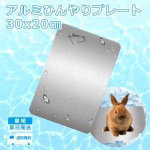 ウサギ用 ひんやりプレート 冷感プレート  クールシート アルミ ボード クールマット 涼感 冷却 夏グッズ 熱中症対策 小動物用 トトロ モルモット ハムスター｜tfg-shop