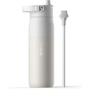 ブリタ 水筒 680ml ステンレス 二重断熱構造 (24時間保冷) ハンドル付き ストロー付き 食洗器対応 ラーク エッセンシャル ボトル ホワイト