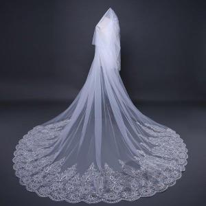 髪飾り ウエディングベール 刺繍 レースベール 花柄