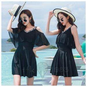 水着 ワンピース 黒の商品一覧 通販 Yahoo ショッピング