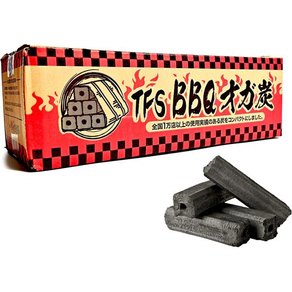 TFS BBQオガ炭（オガタン） 5kg - 長時間燃焼 コンパクトサイズ 煙無し キャンプ用 BB...