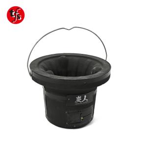 【新品未使用】　三河こんろ 卓上用炭火コンロ　七輪　　　キンカ 日本製 キンカ 三河コンロ 卓上用 (ブラウン) BBQ バーベキュー