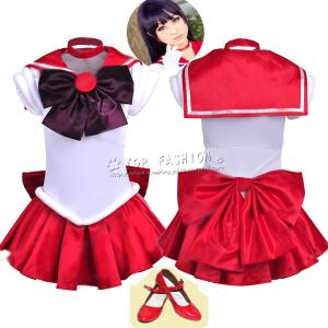 美少女戦士セーラームーン風火野レイコスプレ衣装 ウィッグ 靴 Cos子供用サイズ 大人用サイズ セーラーマーキュリー コスチューム アニメ ゲーム ウィルマート