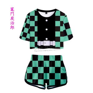 鬼滅の刃風 冨岡義勇 我妻善逸 親子成人子供T...の詳細画像1