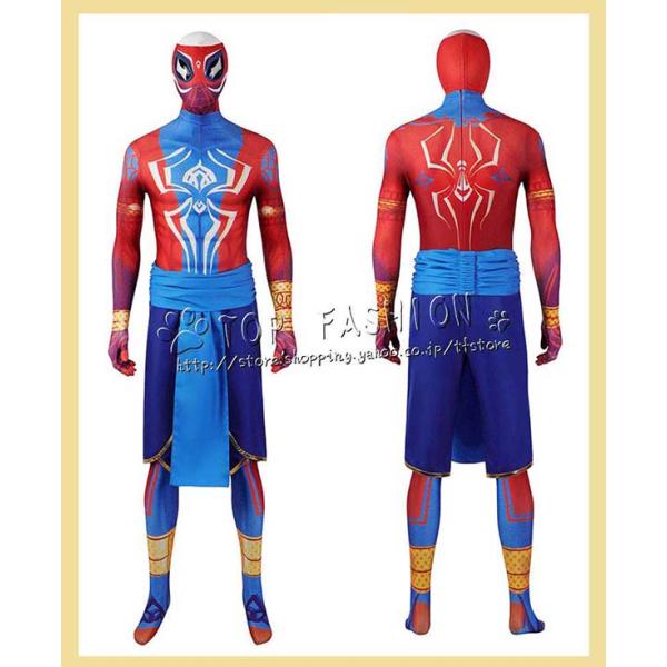 スパイダーマン Spider-Man コンビネゾン 全身タイツス 大人 スーパーヒーロー衣装 コスプ...