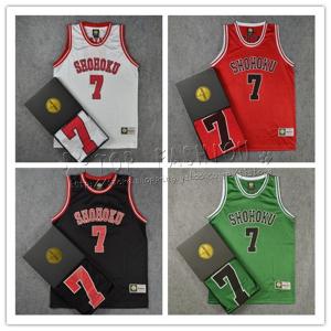 送料無料◆SLAM DUNK(スラムダンク)湘北高校 番号7 バスケ部 みやぎリョータ 上着とズボン コスチュームcosplay 演出服 イベント