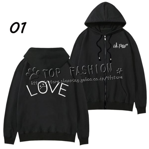 送料無料 Lil Peep ファスナー付きパーカー 春秋 長袖 コート 男女兼用 周辺 やわらかい ...