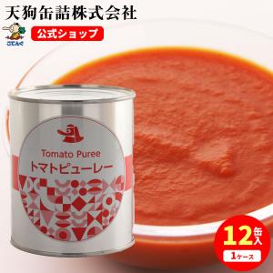 天狗缶詰 トマトピューレ 缶詰 JAS 食塩無添加 2号缶 850g バラ単品