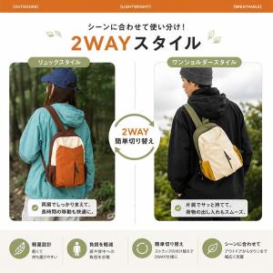 リュック レディース メンズ デイパック 2w...の詳細画像1